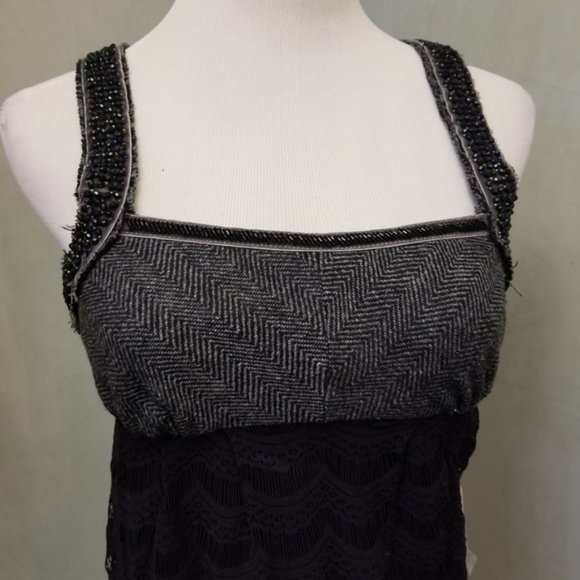 NWT Free People rhinestone detailed X back dress women's size 0 (W20) - Picture 2 of 8